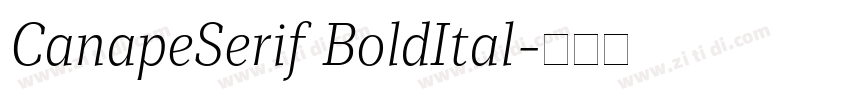 CanapeSerif BoldItal字体转换